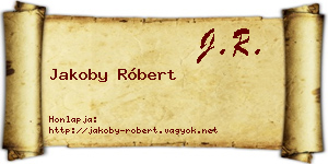 Jakoby Róbert névjegykártya