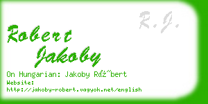 robert jakoby business card